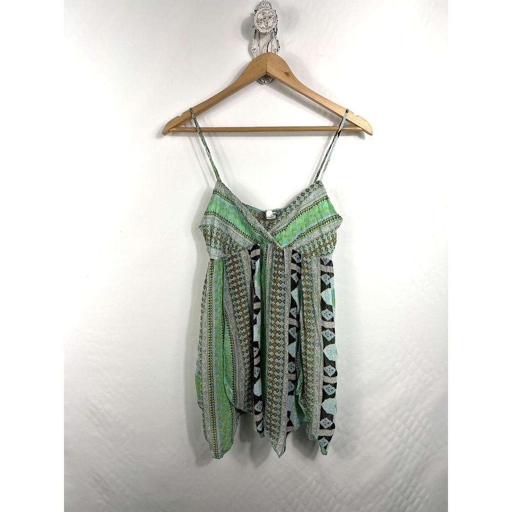 Rave Women's Vintage Y2K Babydolll Boho Sleeveless Blouse Small USA Made